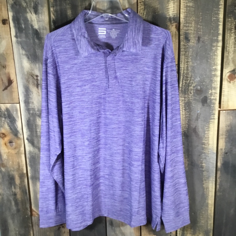 Three Sixty Six long sleeve polo shirt men’s size XL NWT